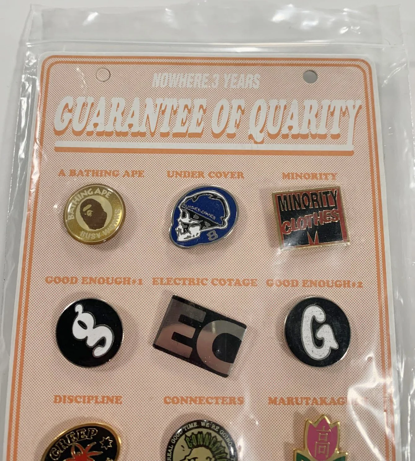 新品 APE NOWHERE ノーウェア 3周年記念 ピンバッチ セット